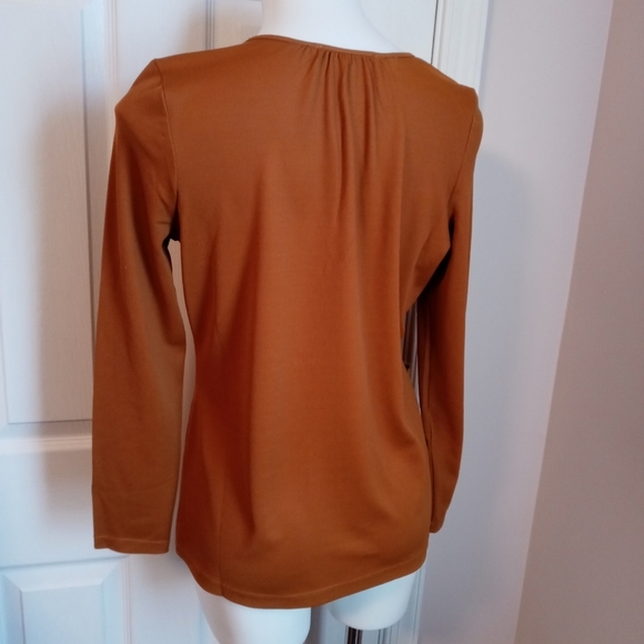 NWOT essentials by Milano orange/mustard work top - Picture 3 of 3